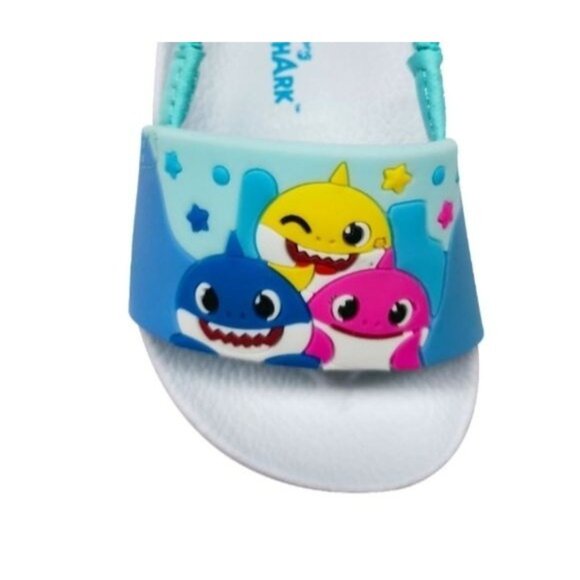 Baby Shark Toddler Sandals Open Toe Slip-On Elastic Heel Strap Size 3 - Picture 4 of 10